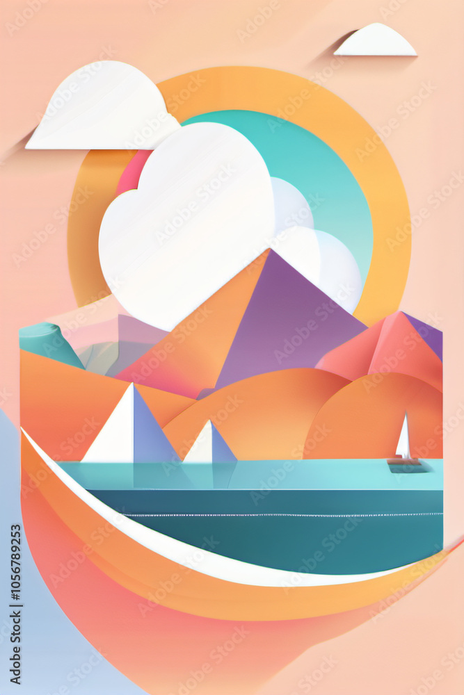 Fototapeta premium Travel poster background
