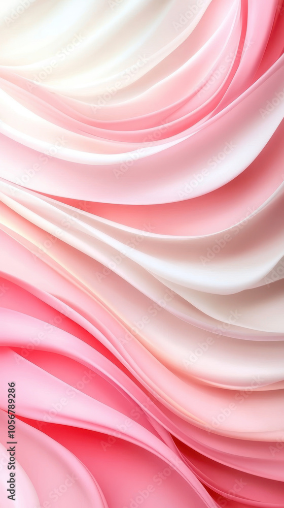 Soft pink and white waves create gentle, flowing texture, evoking sense of calm and elegance. Perfect for backgrounds or design elements Soft pink and white waves create gentle, flowing texture, evoking sense of calm and elegance. Perfect for backgrounds or design elements