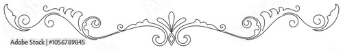 Vintage lines. Decorative elements. Border flower collection.