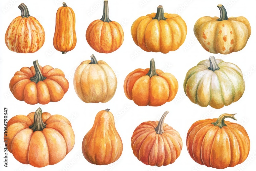 Watercolor Pumpkins Watercolor Pumpkins