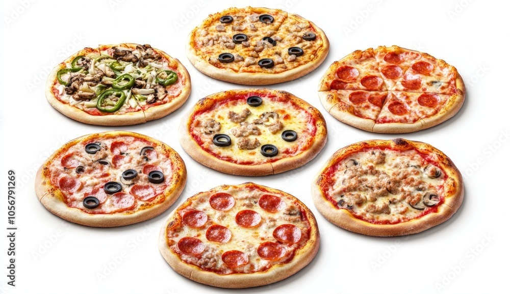 Assortment of Delicious Pizzas Assortment of Delicious Pizzas
