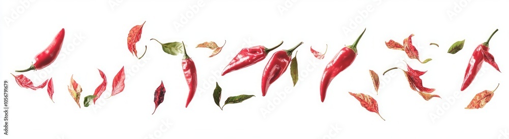 Chili Peppers and Autumn Leaves Chili Peppers and Autumn Leaves