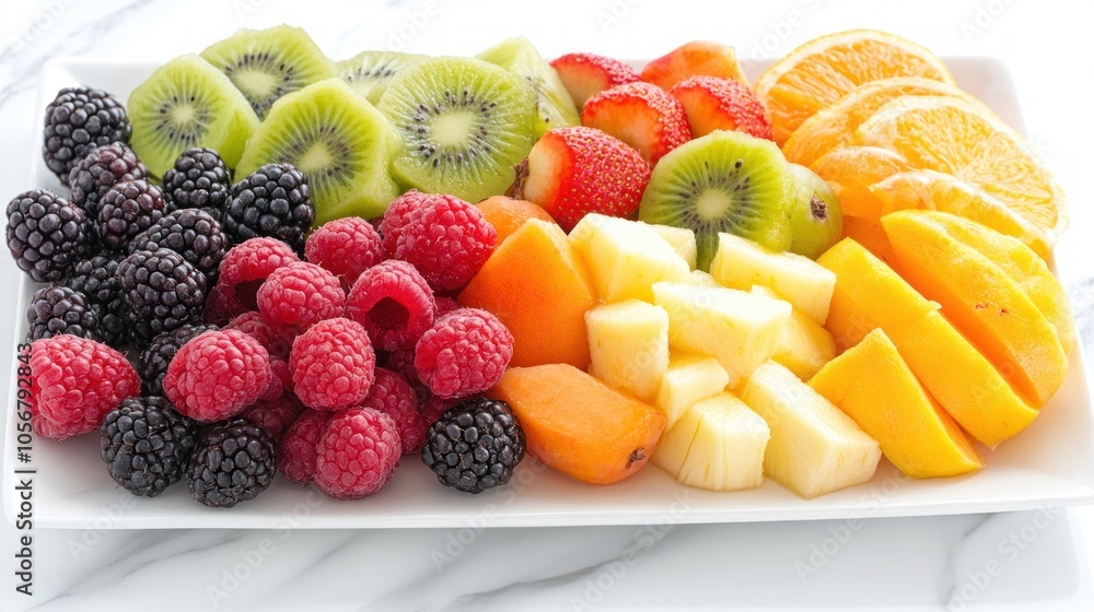 A vibrant medley of fresh fruits a colorful array of kiwi berries citrus and melon for a healthy lifestyle A vibrant medley of fresh fruits a colorful array of kiwi berries citrus and melon for a healthy lifestyle