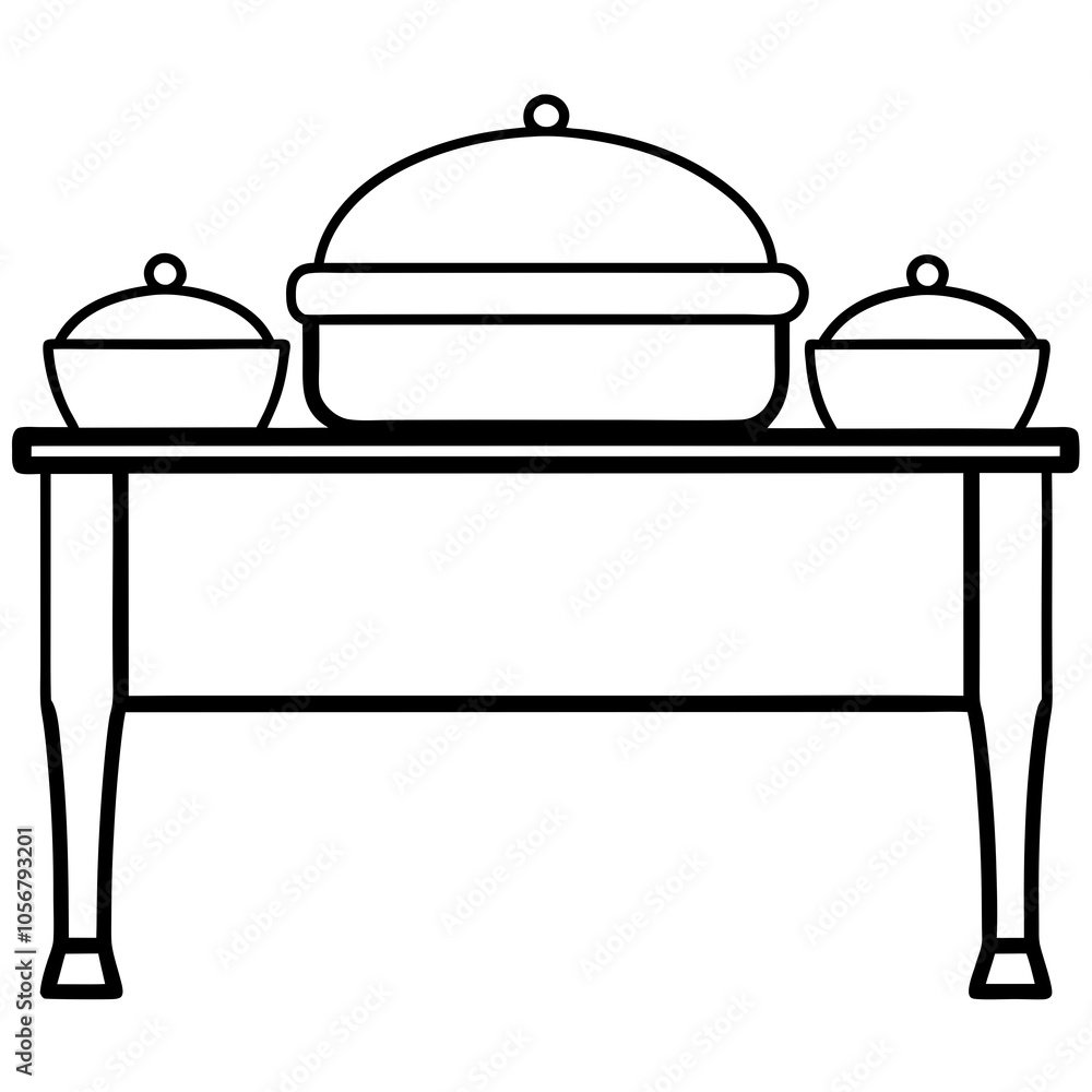 buffet table illustration buffet table illustration