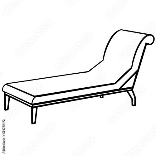 chaise lounge isolated on white