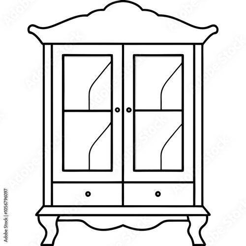 cabinet icon isolated on white