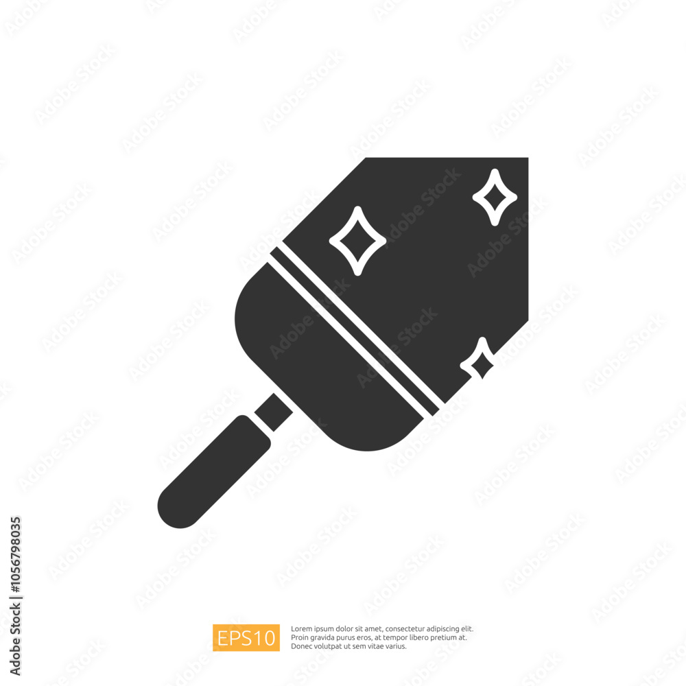 This image features a stylized silhouette of a hand-held ice cream scoop, designed with decorative elements, representing a fun and playful approach to dessert serving. This image features a stylized silhouette of a hand-held ice cream scoop, designed with decorative elements, representing a fun and playful approach to dessert serving.