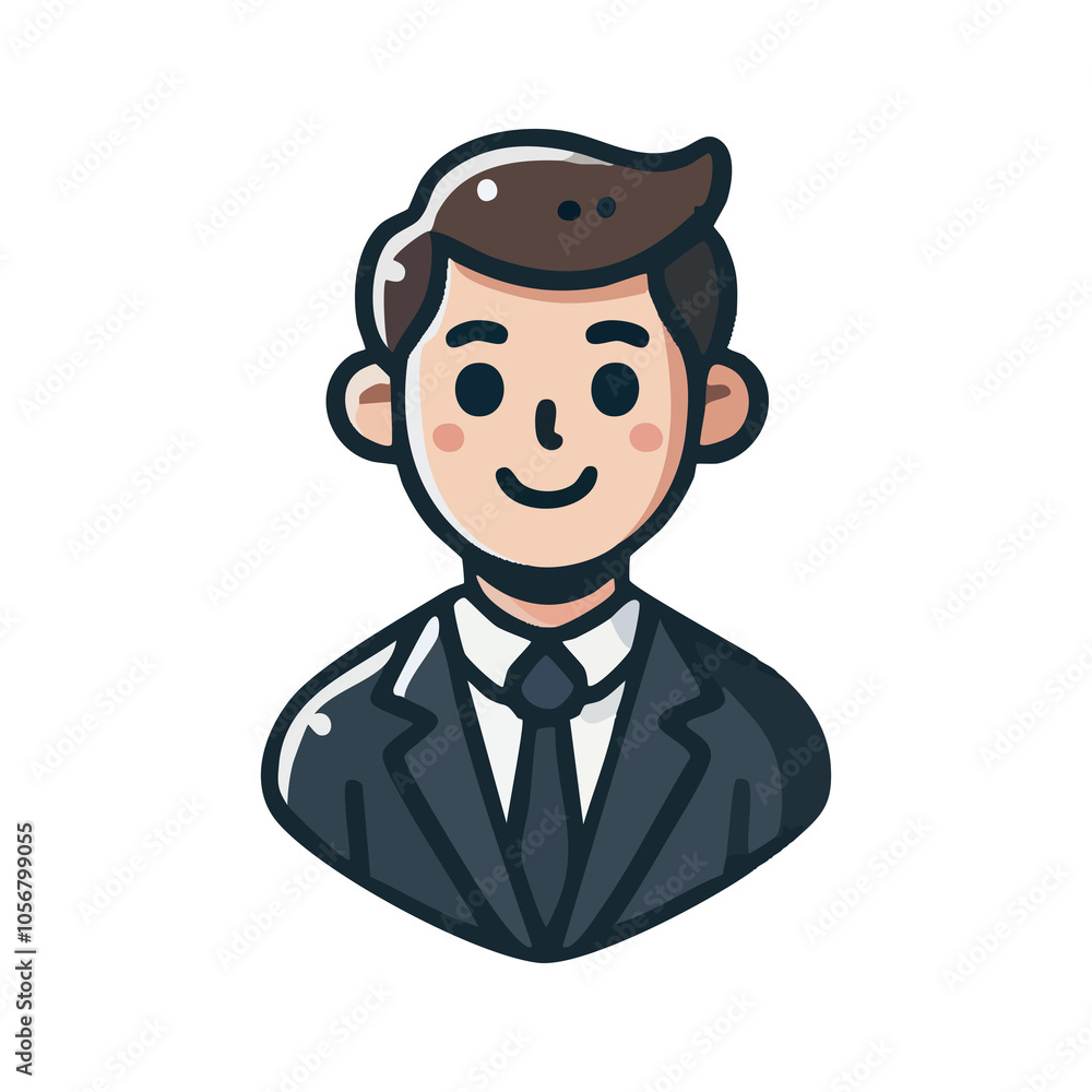 cute icon character businessman cute icon character businessman