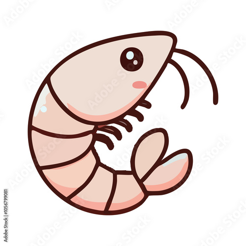 cute icon character shrimp