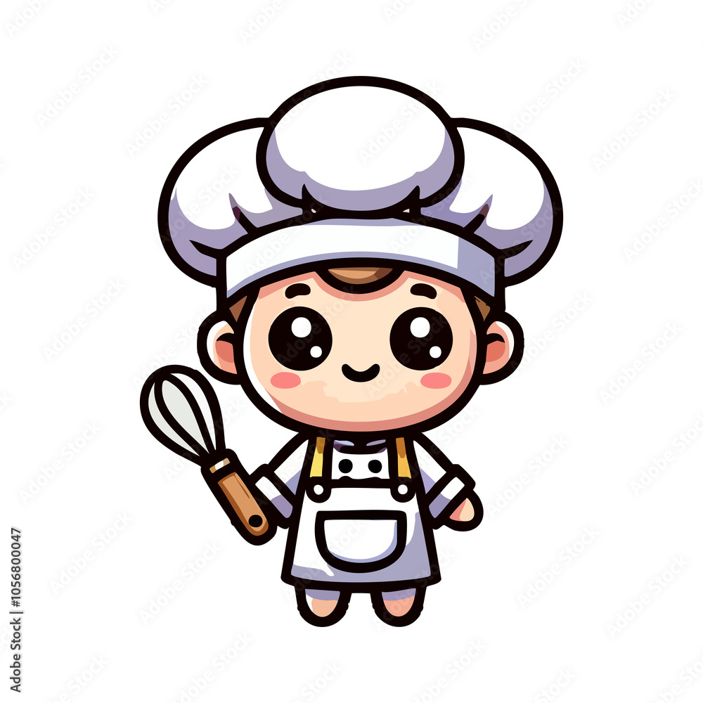 cute icon character little boy chef cute icon character little boy chef