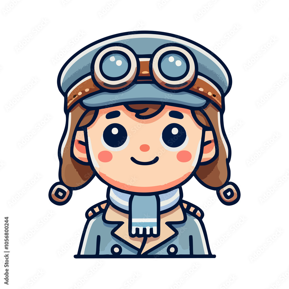 cute icon character child pilot cute icon character child pilot