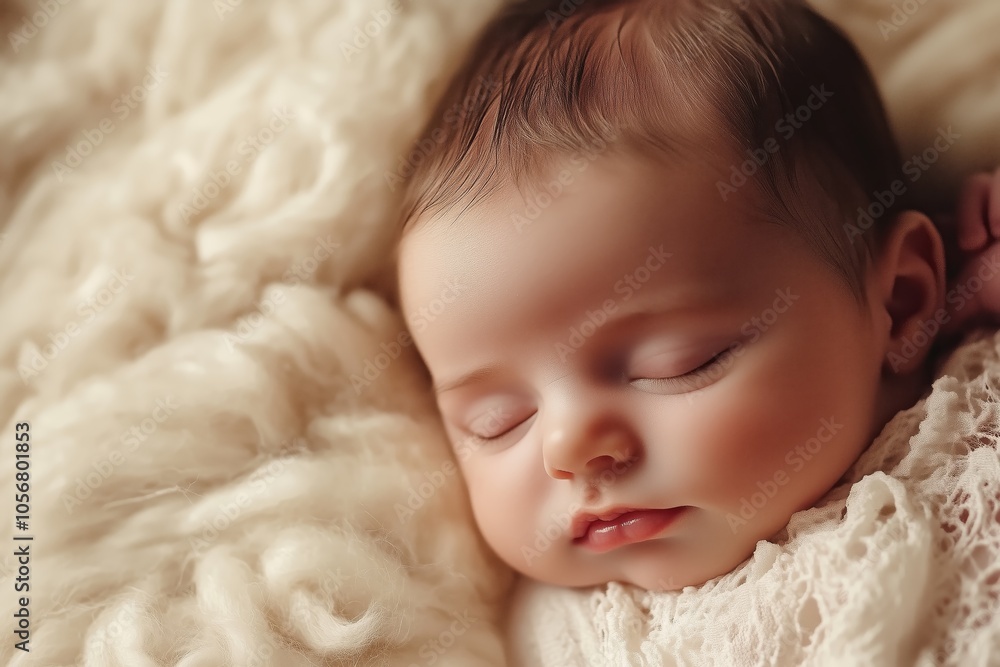 Wrapped in love - adorable newborn baby girl in serene setting Wrapped in love - adorable newborn baby girl in serene setting