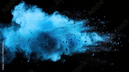 Abstract Blue Explosion