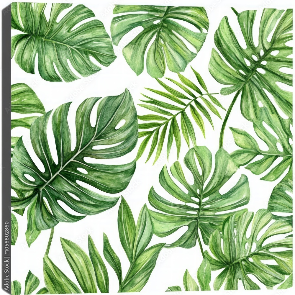 Vibrant Tropical Leaf Art Vibrant Tropical Leaf Art