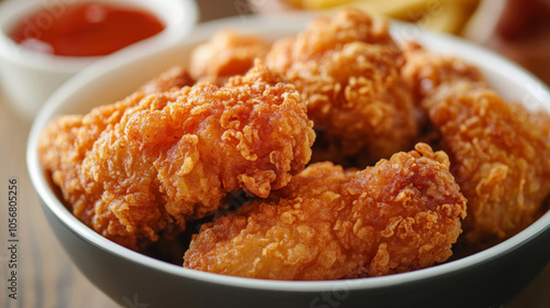 Crispy Chicken Tenders in a Bowl