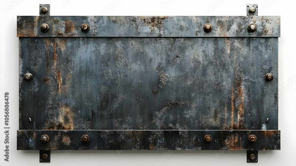 Rusty Metal Background with Bolts and Screws Rusty Metal Background with Bolts and Screws