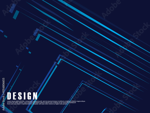 Premium background design with diagonal dark blue stripes pattern. Vector horizontal template for digital luxury business banner, contemporary formal invitation, luxury voucher, prestigious gift.