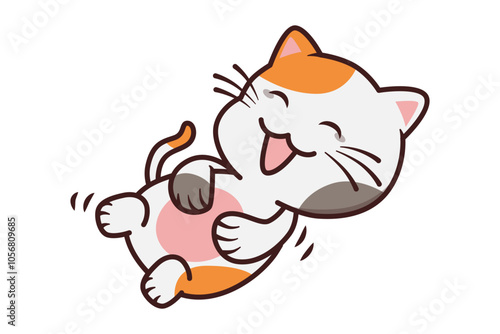 Cute That Laughing Cat Illustration