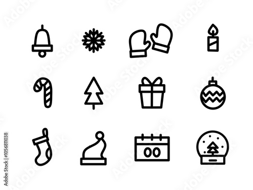 Christmas set icon