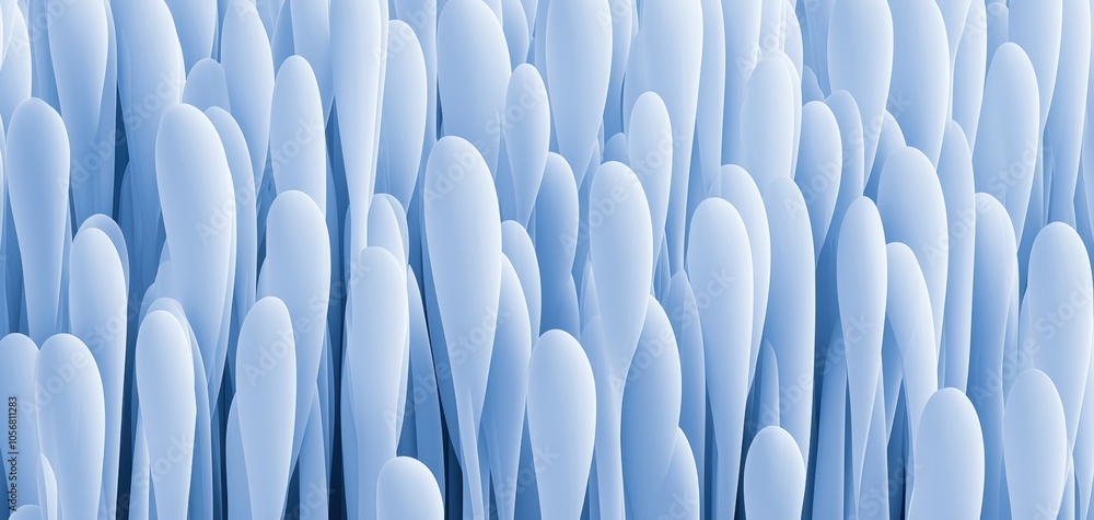 Obraz premium Abstract crowd of people figures in blue tones, minimal and uniform, community or population theme