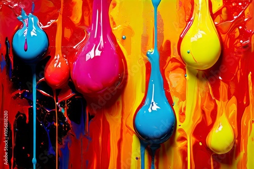 abstract colorful drips a modern and artistic background with co