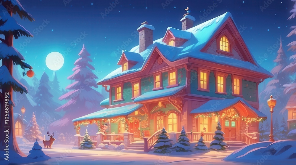 Fototapeta premium christmas tree in the city