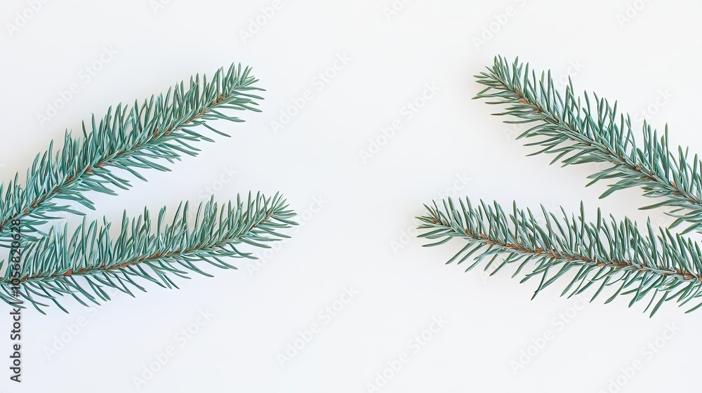 Obraz premium Spruce Branches From Winter Green Firs for Festive Holiday Decor Generative AI