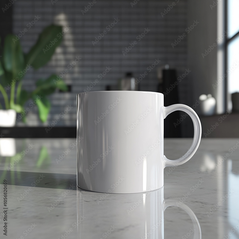 white mug mockup on kitchen table white mug mockup on kitchen table