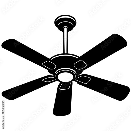ceiling fan isolated on white