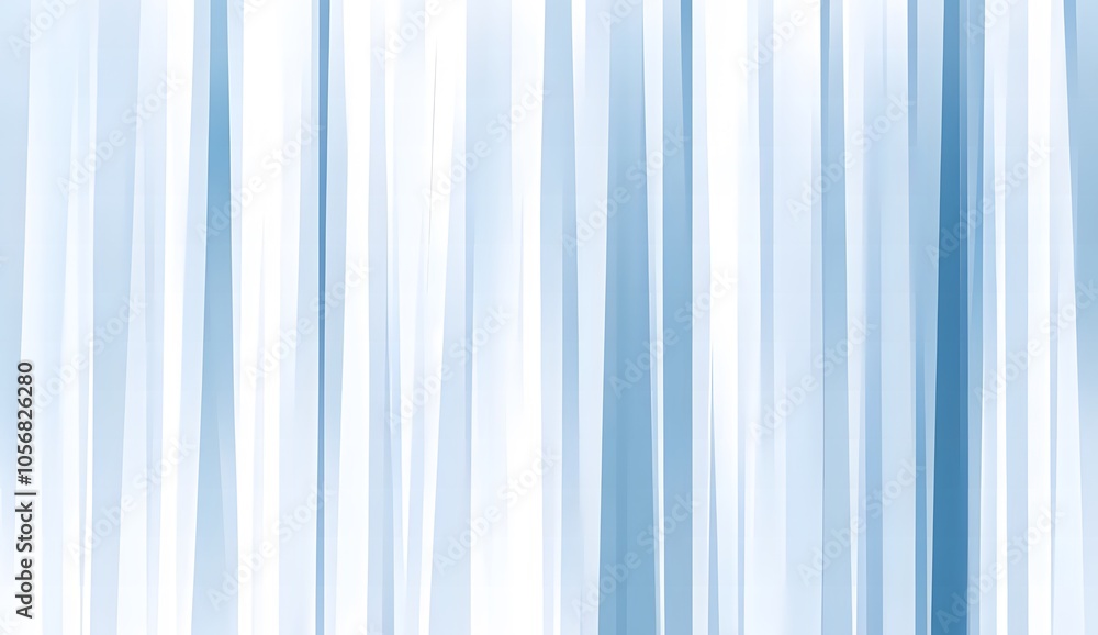 Obraz premium Soft Blue and White Vertical Stripes with Gentle Light Pattern 