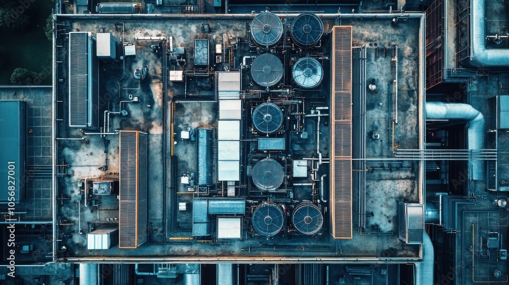 Fototapeta premium Aerial View of Industrial Complex