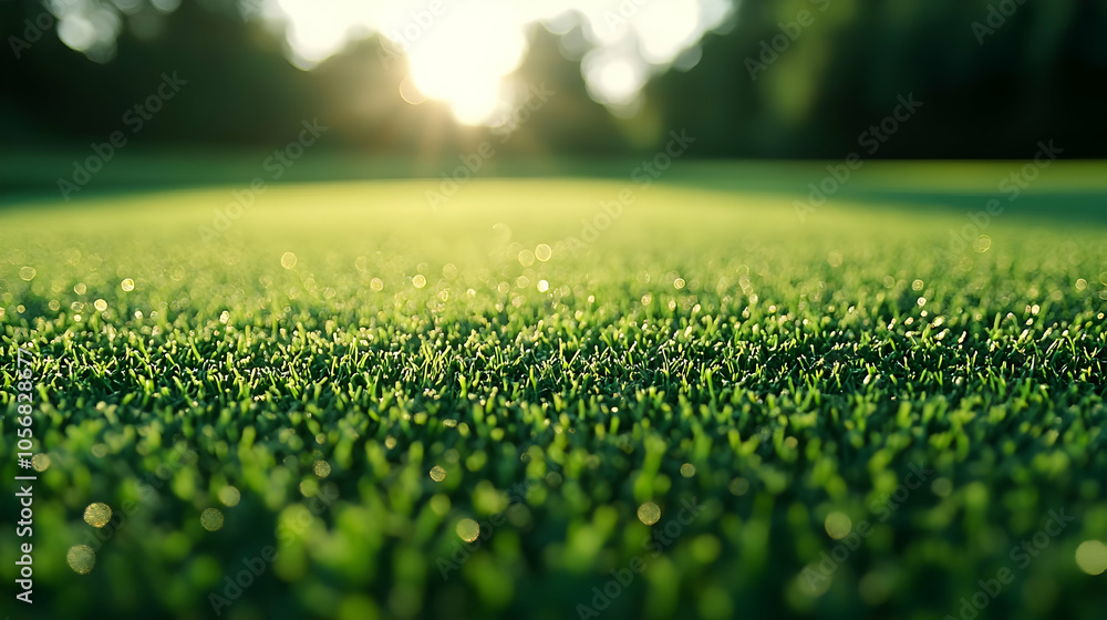 Close Up of Green Grass With Bokeh Background Photo Close Up of Green Grass With Bokeh Background Photo