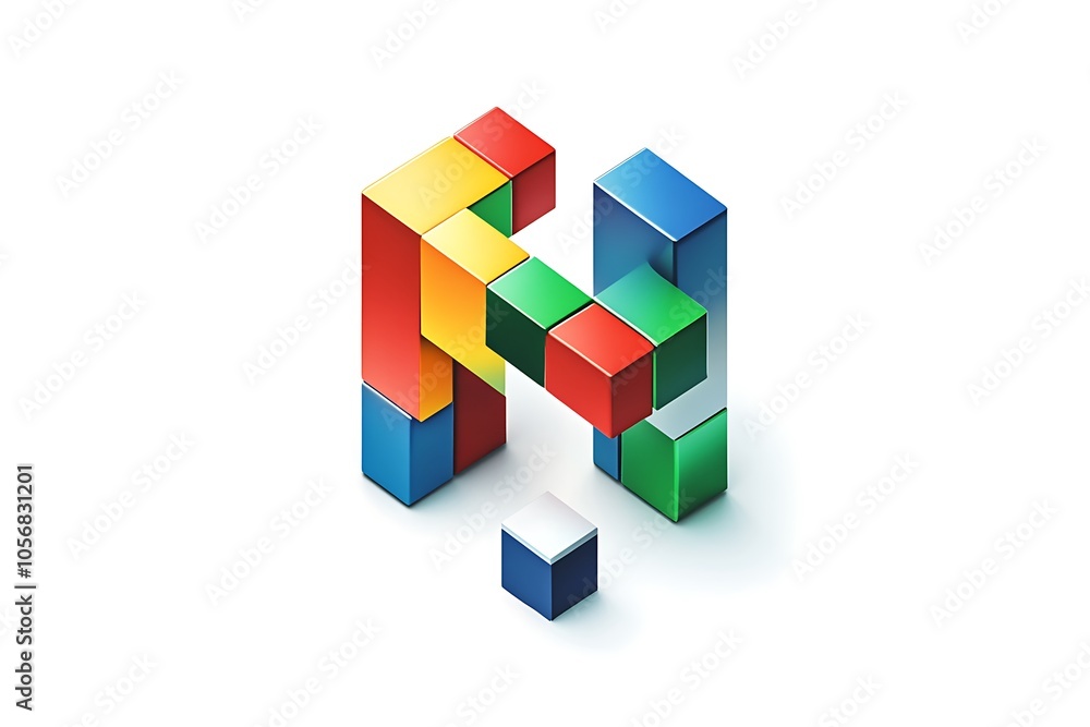 Naklejka premium Logical thinking and problem solving creative business solution concept, wooden puzzle geometric shape block shape.