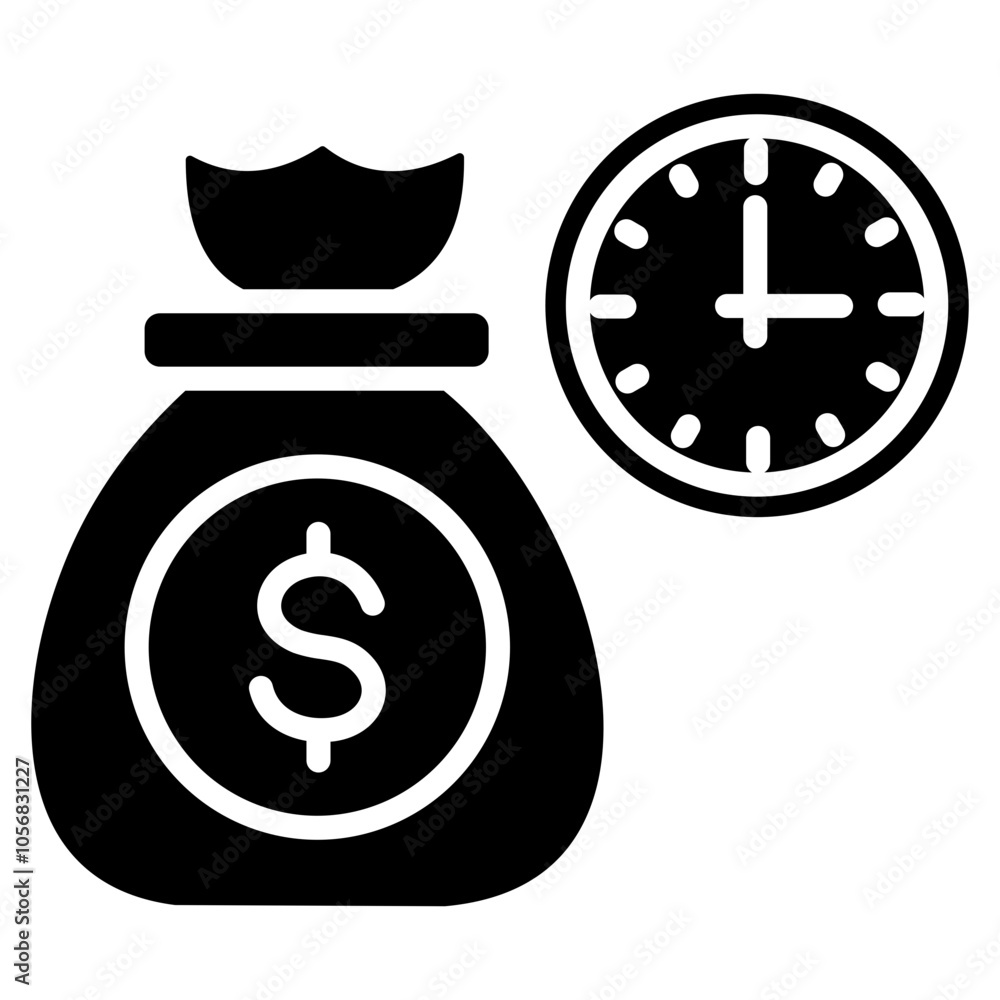 Time Is Money Icon Time Is Money Icon