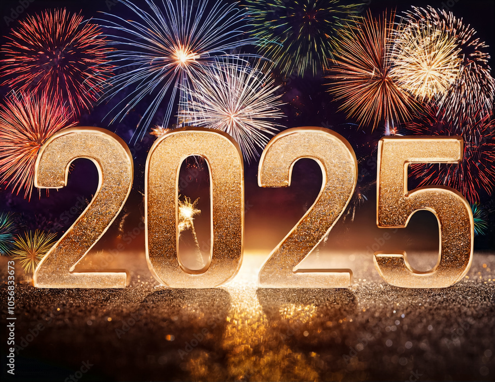 2025 wird mit Feuerwerk begrüßt