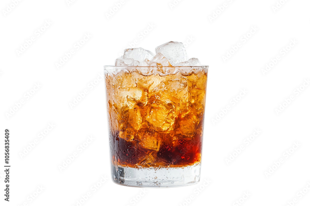 Closeup of a Glass of Cola with Ice Cubes Closeup of a Glass of Cola with Ice Cubes