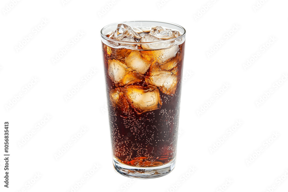 Close-up of a Glass of Cola with Ice Cubes Close-up of a Glass of Cola with Ice Cubes