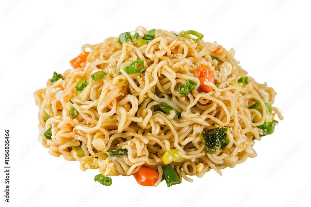 Delicious Asian Noodles with Vegetables and Sesame Seeds Delicious Asian Noodles with Vegetables and Sesame Seeds