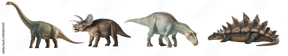 Fototapeta premium Example illustration of a plant-eating dinosaur.
