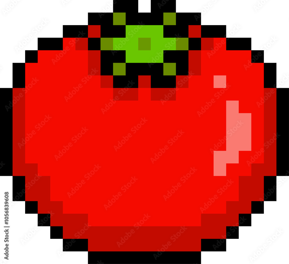 Fototapeta premium トマト ドット絵 8bit (.PNG)