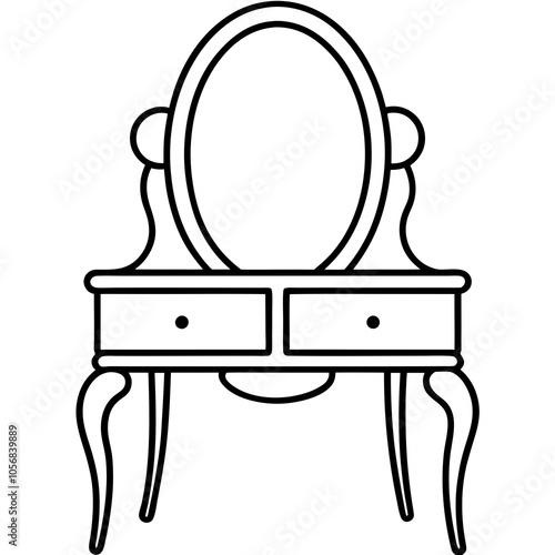 dressing  table on white