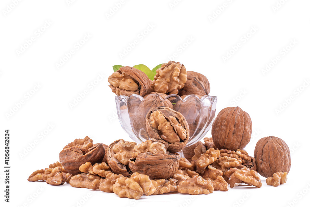 A White Bowl Filled with Shelled Walnuts A White Bowl Filled with Shelled Walnuts