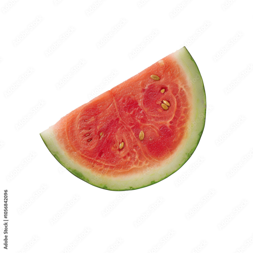 Fresh Watermelon Slice on White Background Fresh Watermelon Slice on White Background