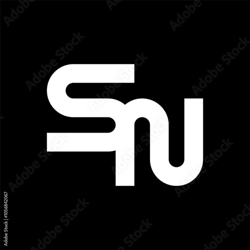 Letter SN minimal monogram logo