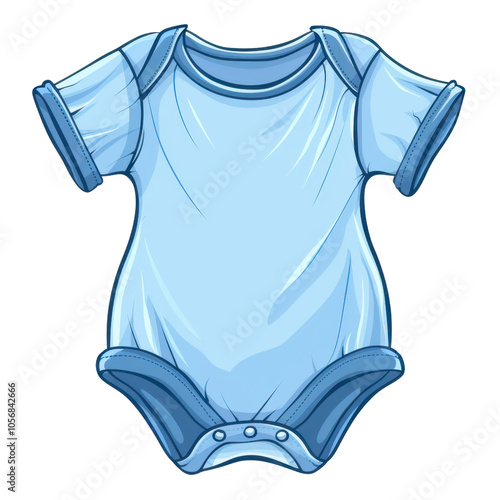 Soft Blue Baby Onesie for Newborns and Infants photo