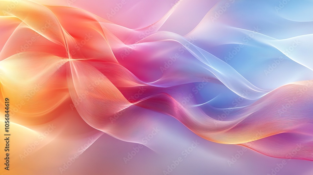 Colorful abstract energy waves flowing in a smooth, vibrant pattern Colorful abstract energy waves flowing in a smooth, vibrant pattern