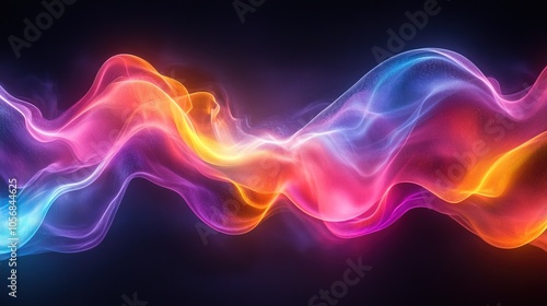 Colorful abstract energy waves flowing in a smooth, vibrant pattern