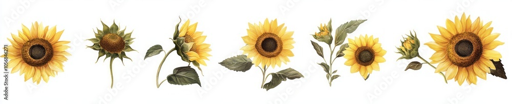 Fototapeta premium Beautiful Sunflower Illustration