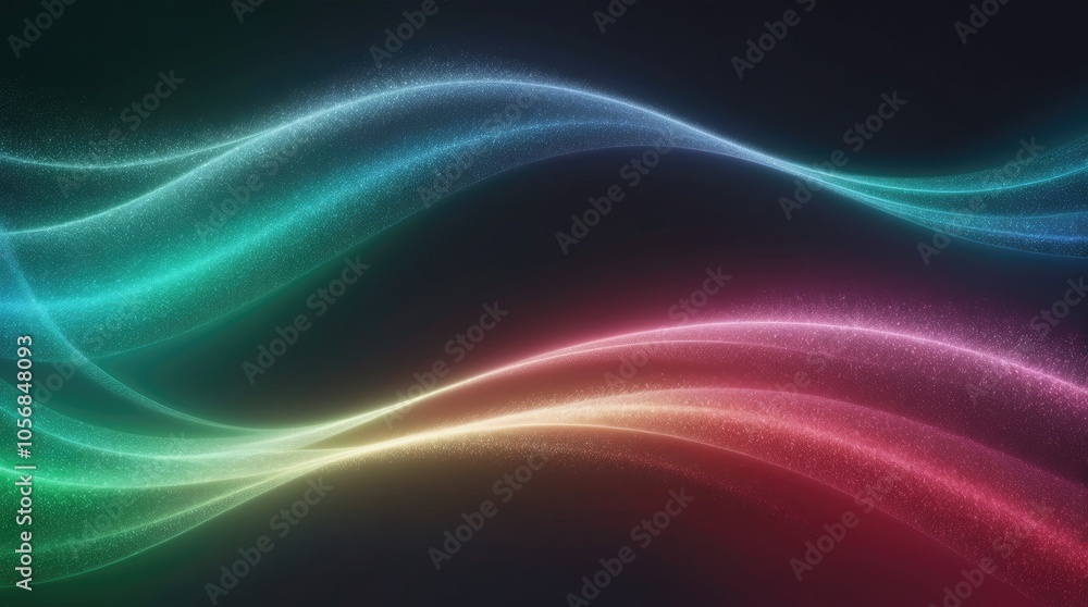 Colorful wavy lines creating a mesmerizing abstract design on a dark background, perfect for digital art projects Colorful wavy lines creating a mesmerizing abstract design on a dark background, perfect for digital art projects