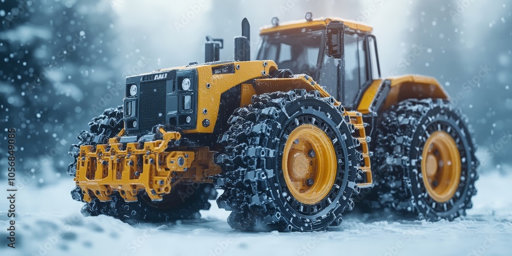 Heavy Loader Removing Snow in Mountain City After Heavy Snowfall Heavy Loader Removing Snow in Mountain City After Heavy Snowfall